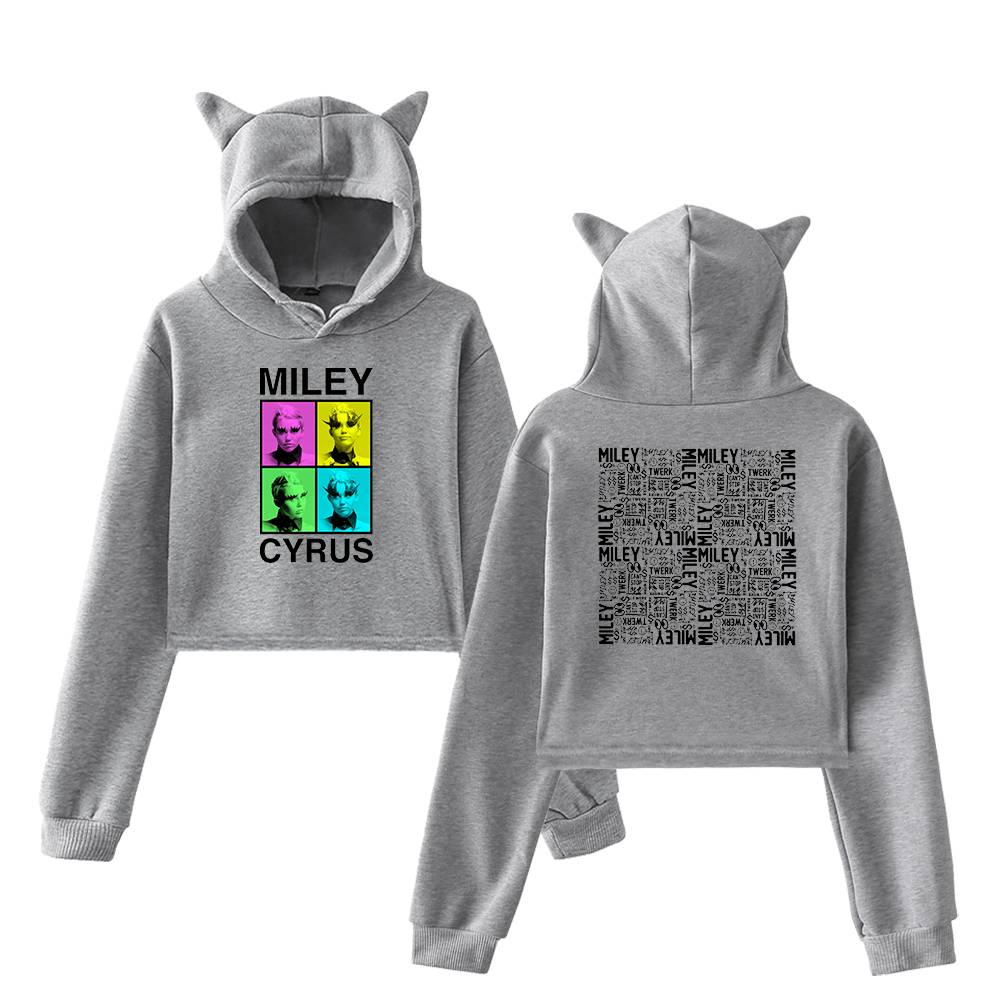 Miley Cyrus Cropped Hoodie #2 - Image 4